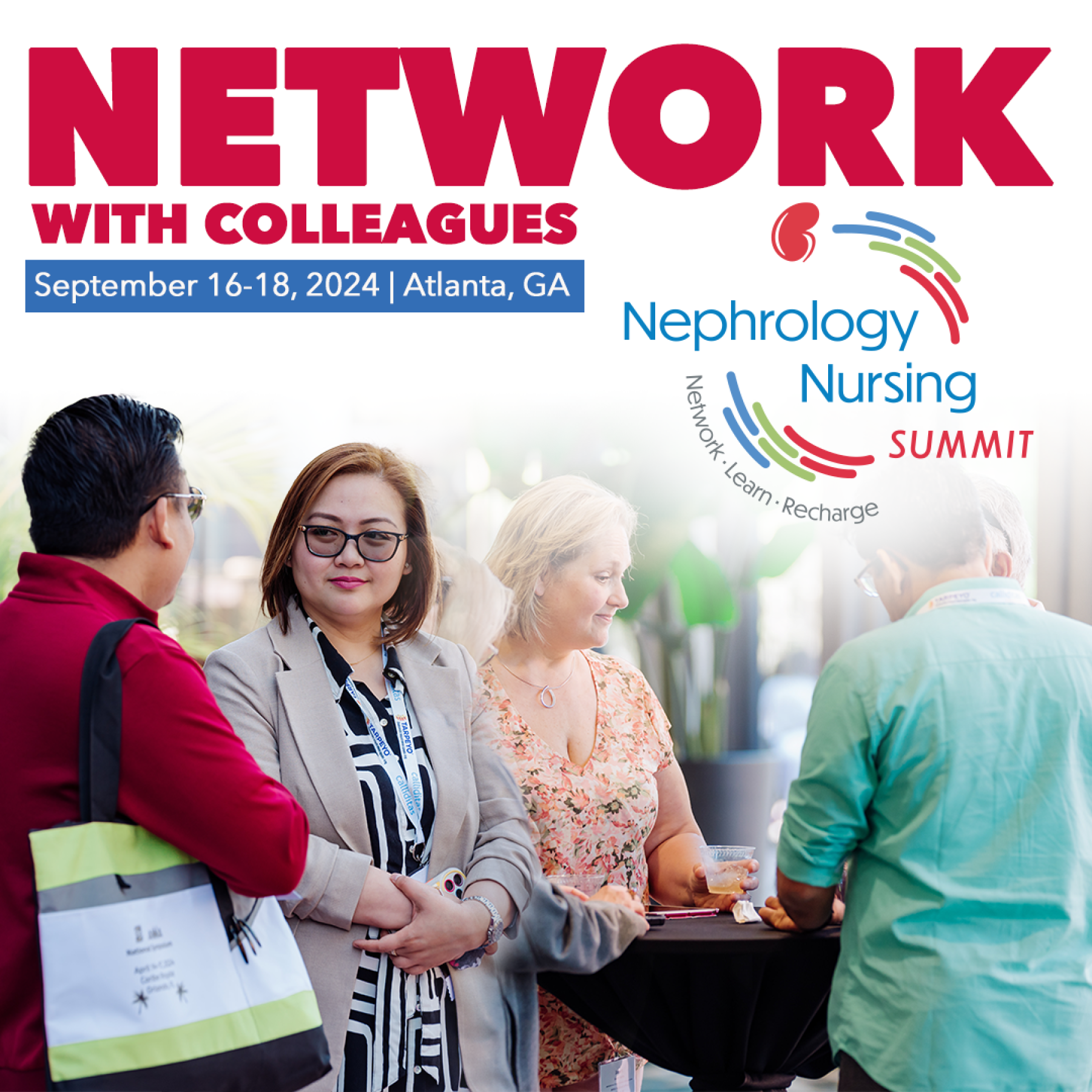 Network with colleagues graphic